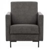 Fotel SELVA B manila dark grey czarny
